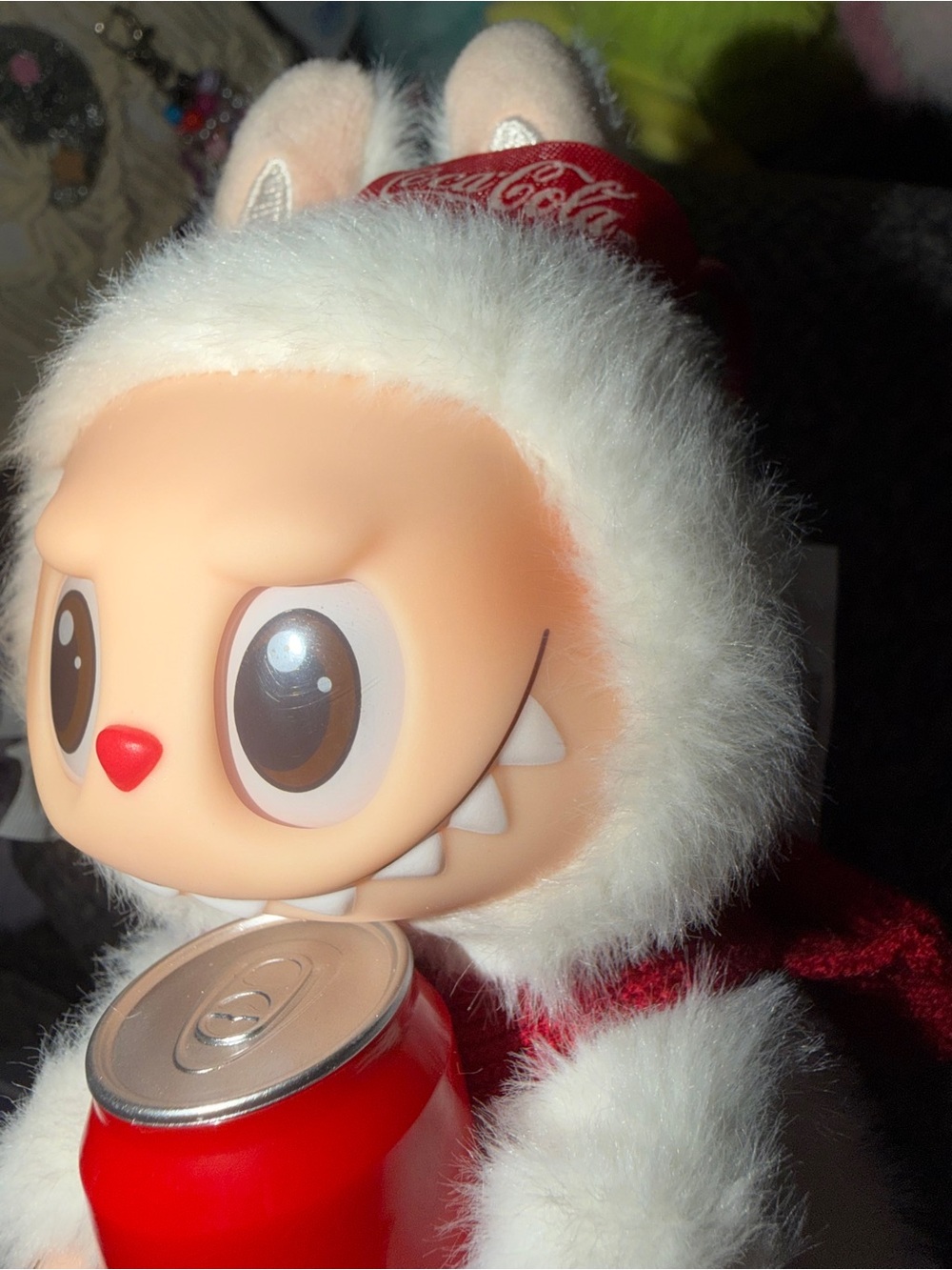 Coca-Cola Series plush toy,the "Happy Factor" Labubu With miniature Coke can. - Picture 9 of 9